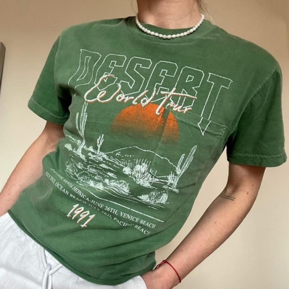 Desert World Tour Crop California Vintage Concert T-Shirt 1991 Social Culture XS - Picture 1 of 9